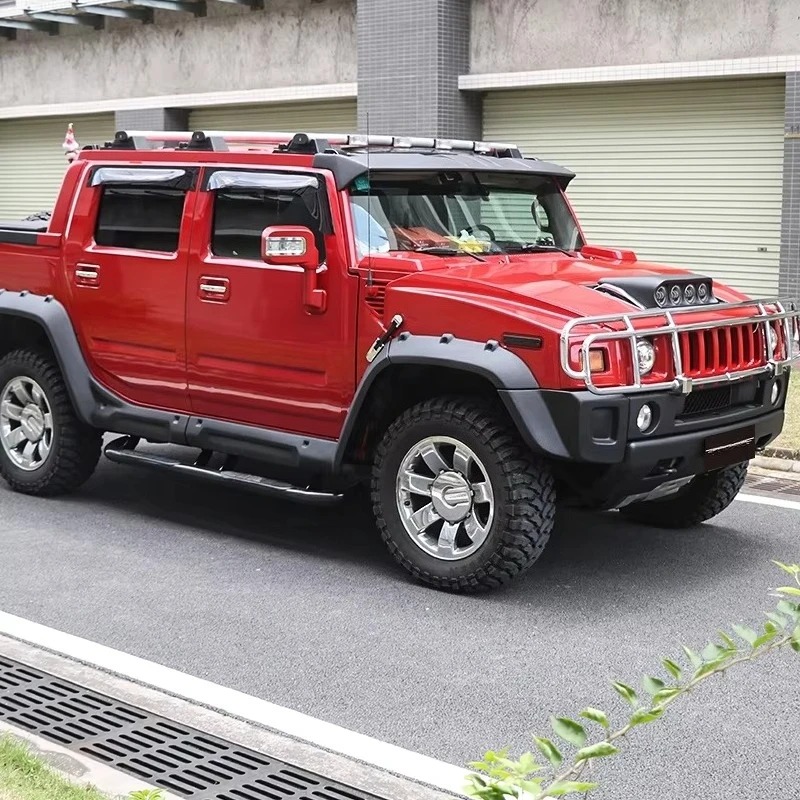 H2 Front Spoiler Accessories Single Deck Visor Roof Body Kits for Car Wing High Quality Fiber Glass Matte Finish